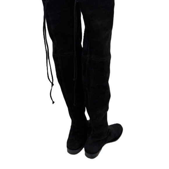 Stuart Weitzman Lowland Black Suede Over the Knee Boots 6M - Picture 9 of 13